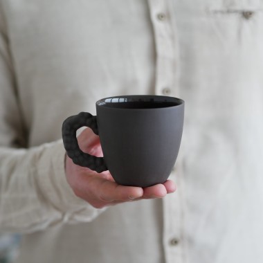 II GATUNEK kubek 220ml czarny matowy