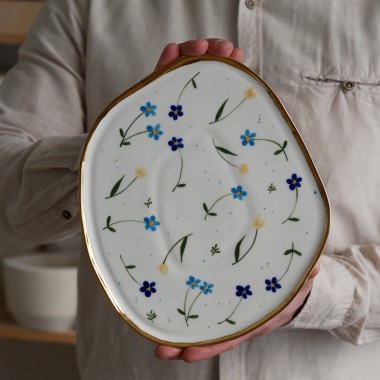 |II GATUNEK Talerz w kolorowe podmuchy 22x26cm (L)