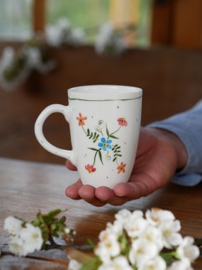 Kubek 250ml wiejska opowieść z białym uszkiem