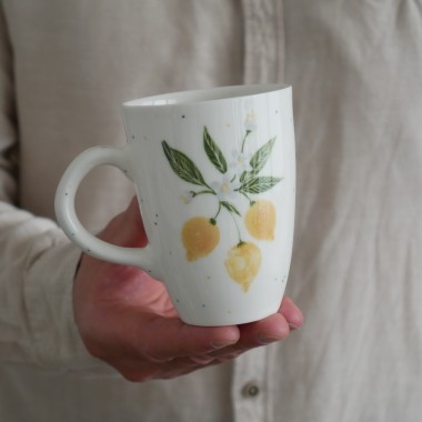 Kubek 250ml kwaśne cytrynki z białym uszkiem