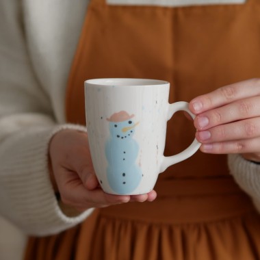 II GATUNEK Kubek 250ml bałwanek w kapeluszu z białym uszkiem